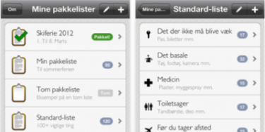 Pakkeliste app – helt ideel, hvis du altid glemmer noget