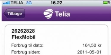 Følg dit forbrug med ny Telia-app