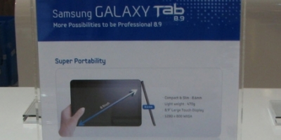 Ny 8.9 tommer Galaxy Tab på vej