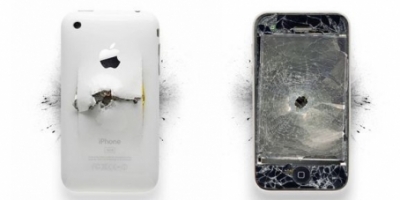 Smadrede Apple-produkter som kunst