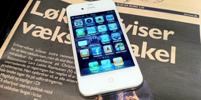 Stadig uvished omkring hvid iPhone