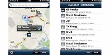 Find nærmeste benzintank på mobilen
