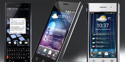 Tre Android-telefoner fra Dell