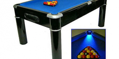 Poolbord med LED-lys