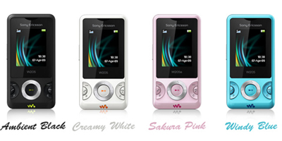 Sony Ericsson W205 i to nye, fancy farver