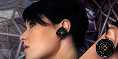 Feminint Bluetooth-headset som øreringe