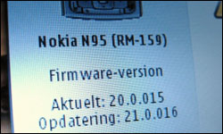 Nokia N95 software v. 21 er frigivet