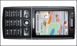 Samsung i550 GPS- og fotomobil på vej