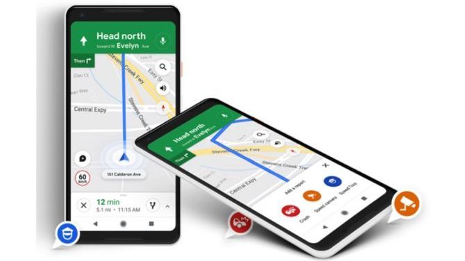 Trafikprop på Google Maps forårsaget af 99 mobiler