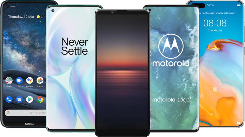 Disse telefoner understøtter 5G (juni 2020)