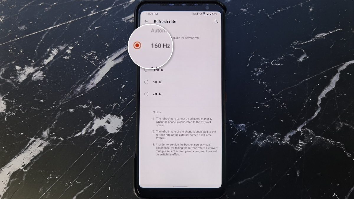 ASUS ROG Phone 3 understøtter helt op til 160 Hz
