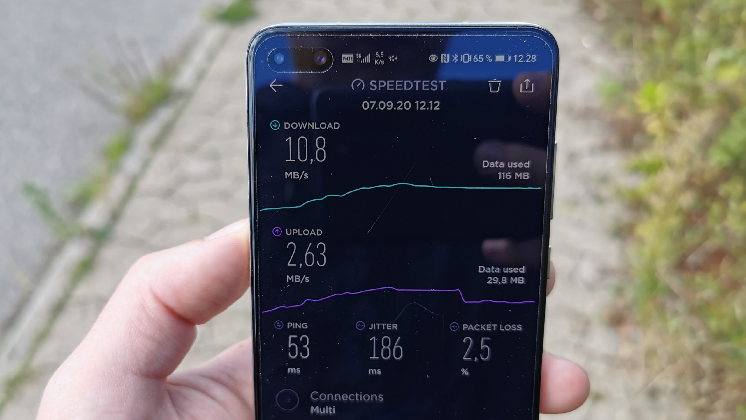 5G hastighed test