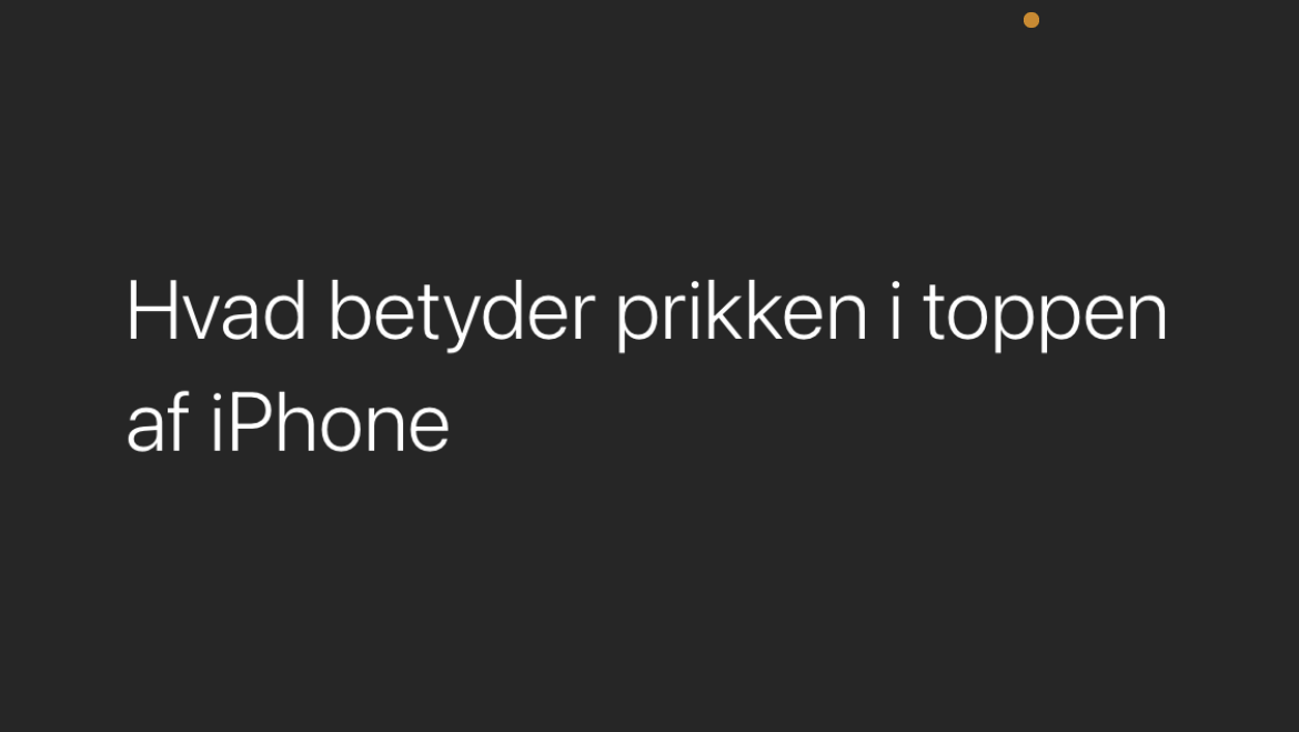 prik i top af iPhone