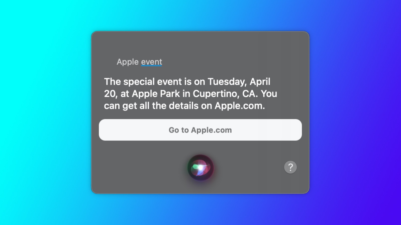 Apple event 20 april