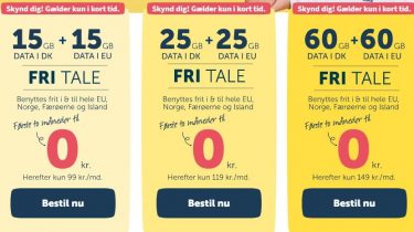 Få mobilabonnement med 60 GB data gratis i to måneder