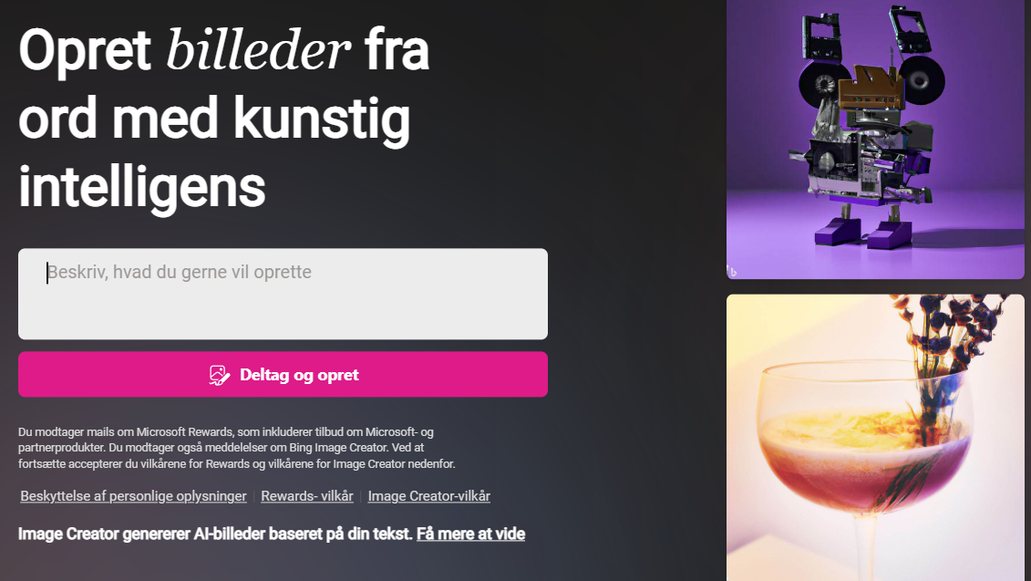DALL-E kan skabe AI-billeder direkte i Microsoft Bing og Edge