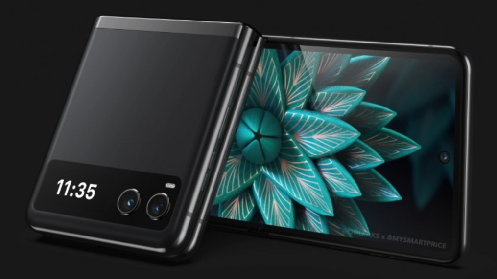 Motorola Razr 2023 på billeder viser et lille udvendigt display