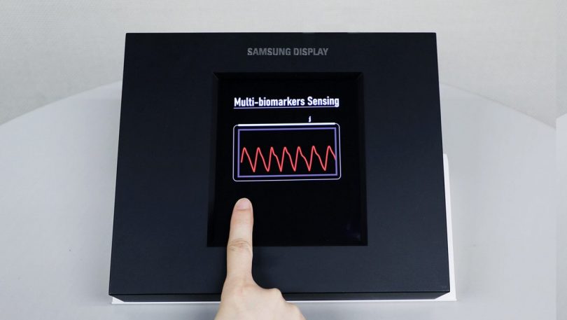 Samsung fremviser skærm med indbygget blodtrykssensor