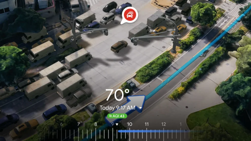 Google Maps: Forhåndsvisning af rute i 3D på vej