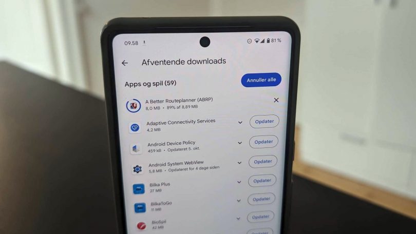 Sådan opdaterer du apps på Android