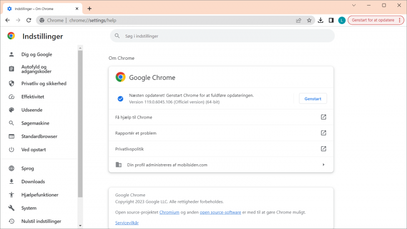 Kritisk fejl i Google Chrome – opdater straks browseren