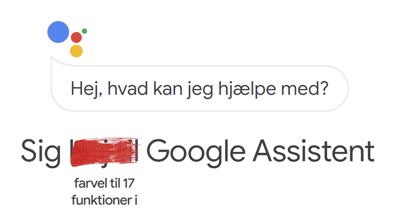Google fjerner 17 funktioner fra Google Assistent