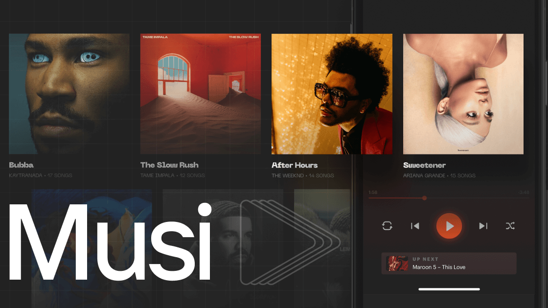 Stream gratis musik med musikappen Musi