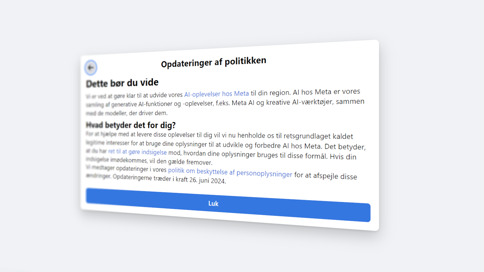 Meta vil træne AI på dine Facebook- og Instagram-opslag