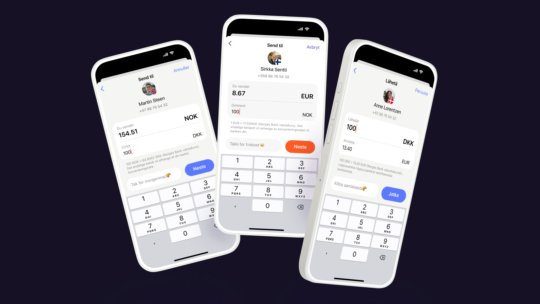 Nu kan du sende penge til nordmænd og finner med MobilePay