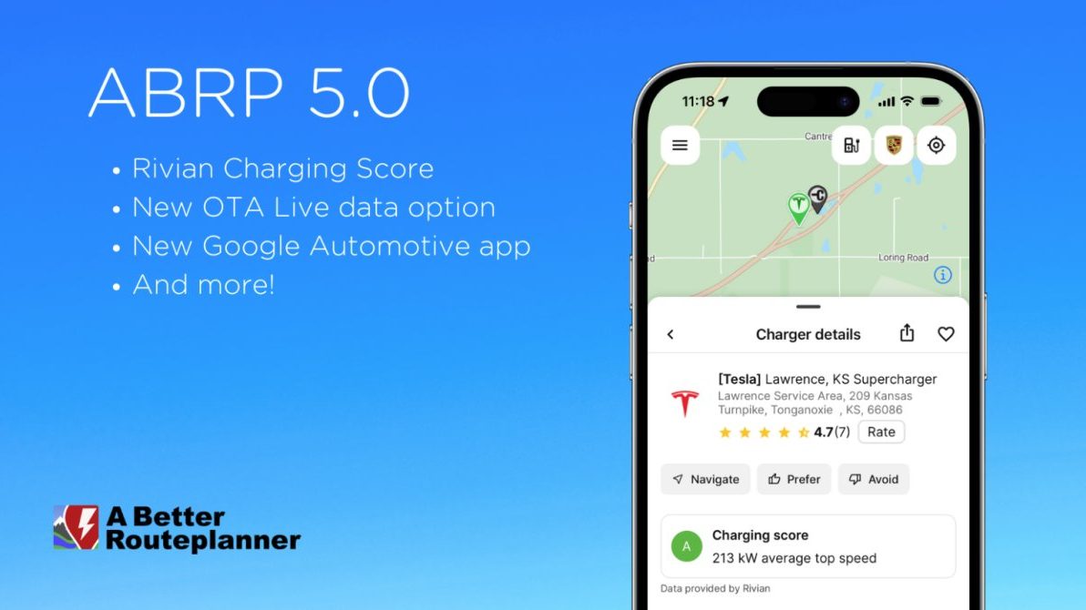 Store nyheder i version 5.0 af den populære elbil-app ABRP