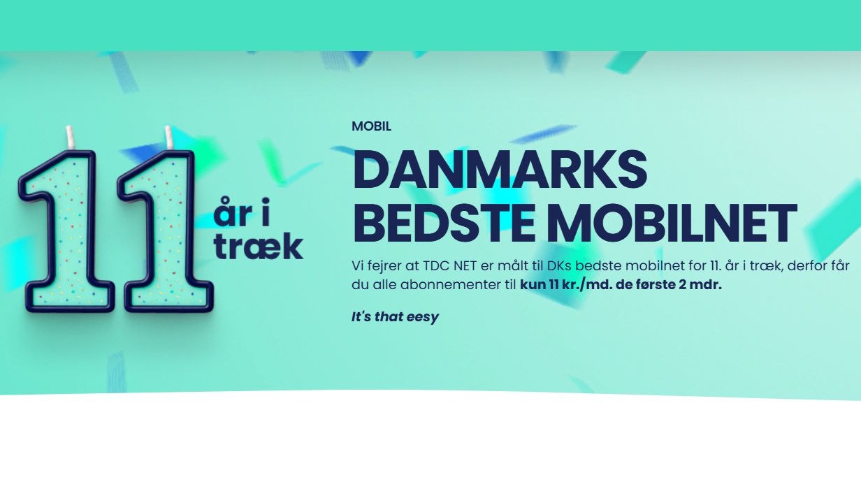 Jubilæumstilbud: Mobilabonnement hos eesy til 11 kroner